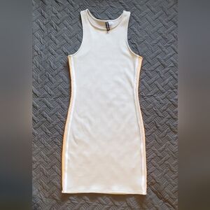 💚5/$25 H&M Divided Gray Ribbed Racerback Sleeveles Bodycon Dress Size Small